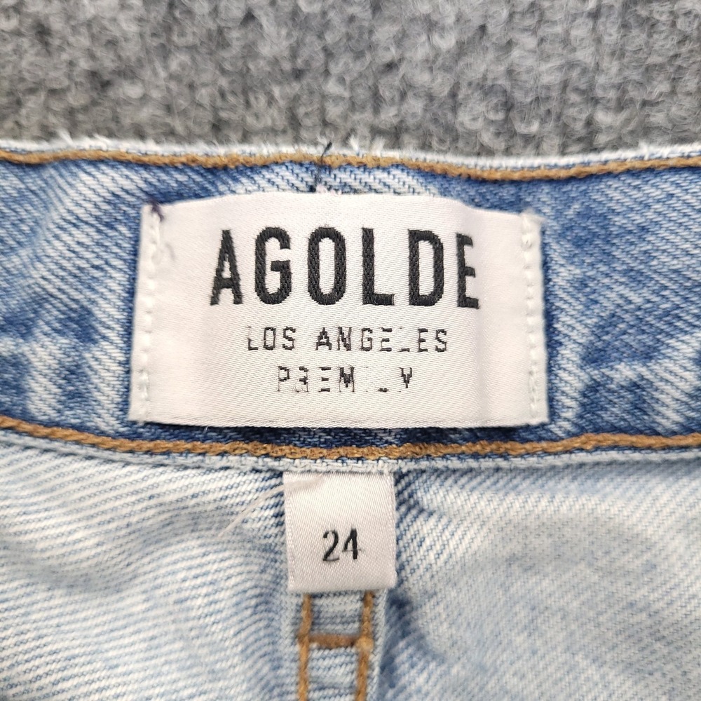 Agolde Riley High Rise Straight Crop Jeans Womens 24x25.5‎ Straight Cotton USA - Picture 3 of 11